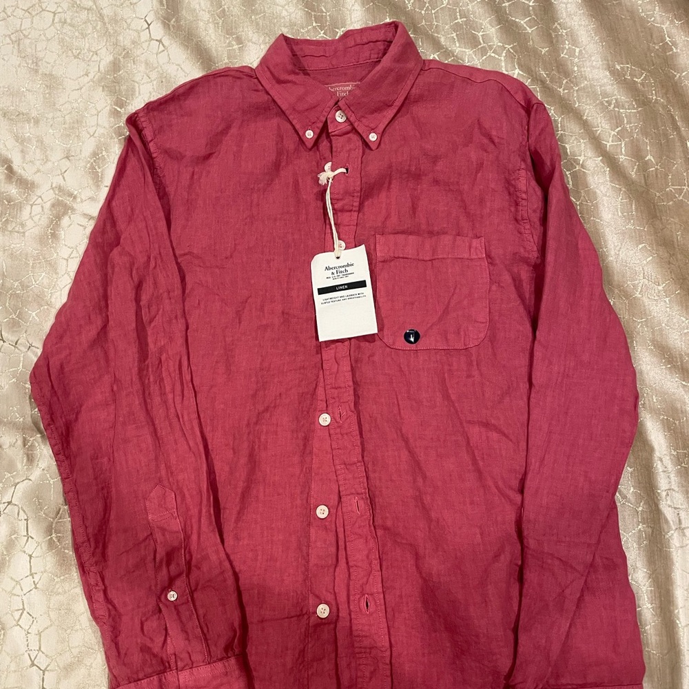 Men’s Abercrombie size large linen button down